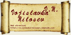 Vojislavka Milošev vizit kartica